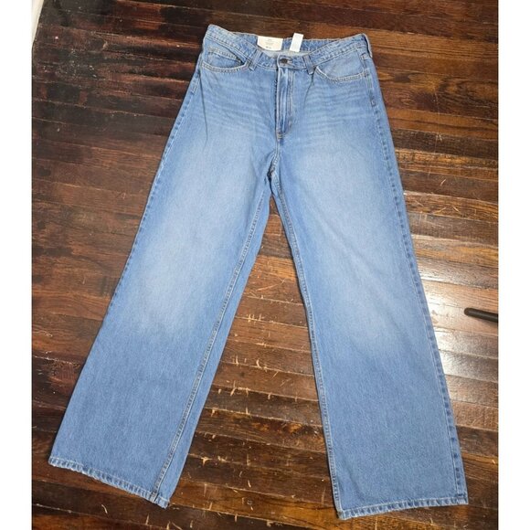 NWT H&M Wide Regular Fit Ultra High Waist Jeans US 12 - Picture 11 of 11